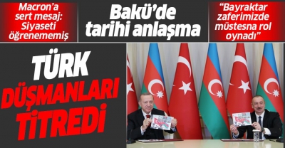 Son dakika: Zafer gününde tarihi imzalar atıldı! Başkan Erdoğan ve Aliyev'den önemli açıklamalar..