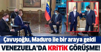 Son dakika: Dışişleri Bakanı Mevlüt Çavuşoğlu, Venezuela Devlet Başkanı Maduro ile görüştü.