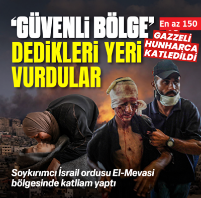 Soykırımcı İsrail El-Mevasi bölgesine saldırdı: Çok sayıda ölü ve yaralı var