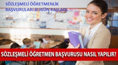 Sözleşmeli öğretmen atama kadrosu başvuruları başladı.1 Haziran 2020
