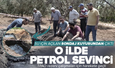 Su için açılan sondaj kuyusundan kaliteli petrol çıktı! Manisa'da petrol sevinci