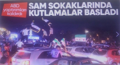 Suriye'de coşkulu kutlama! ABD’nin yaptırımları kaldırma kararı sonrası sokaklara akın 