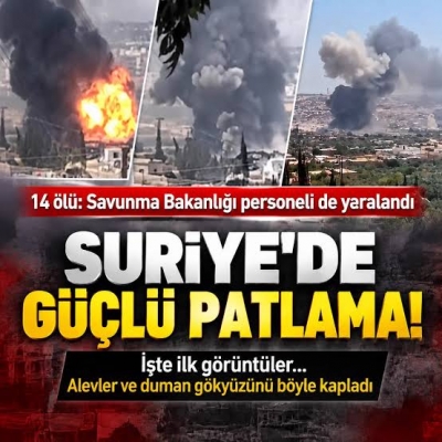 Suriye'de şiddetli patlama! Sarmada yakınında 14 kişi yaşamını yitirdi, Savunma Bakanlığı personeli yaralandı