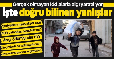 Suriyeliler hakkında doğru bilinen yanlışlar