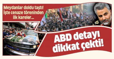 Tabutunu çevrelediler! İşte Süleymani'nin cenazesinden kareler.