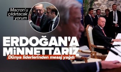 Tahıl krizinin çözümü sonrası dünya liderlerinden Türkiye'ye tebrik mesajı yağdı: Erdoğan'a minnettarız! Macron'u çıldırtacak yorum 