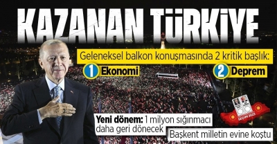 Tarihi seçim, tarihi zafer! Başkan Erdoğan'dan balkon konuşması: Kazanan Türkiye'dir