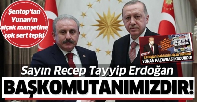 TBMM Başkanı Mustafa Şentop'tan Yunan basınına çok sert tepki.