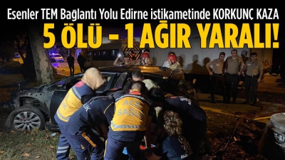 TEM'de feci kaza! 5 kişi hayatını kaybetti! Tüyler ürperten görüntüler
