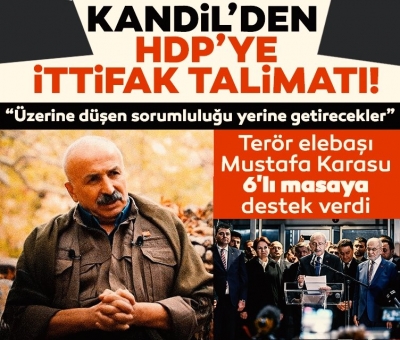 Terör elebaşı Mustafa Karasu 6'lı masaya destek verdi: Kandil'den HDP'ye ittifak talimatı: Üstünüze düşeni yapın!