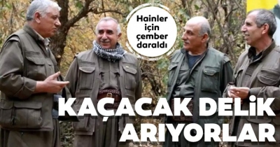 Terör örgütü PKK'nın elebaşları Murat Karayılan ve Cemil Bayık kaçacak delik arıyor.