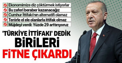 Terör örgütüyle el ele olanlar bizimle ittifak halinde olamaz’