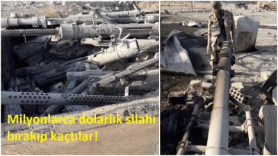 Teröristler, TIR'larla gelen milyonlarca liralık silahı bırakıp kaçtılar...