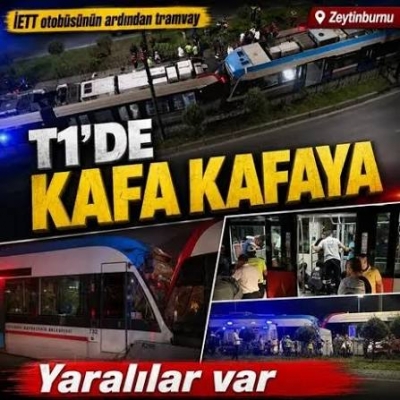 Topkapı-Pazartekke hattında iki tramvay kafa kafaya çarpıştı: Yaralılar var