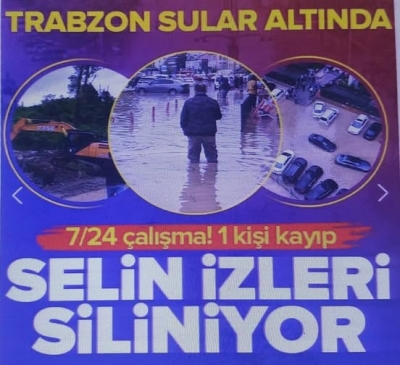 Trabzon’da Selin Ardından Kayıp Vatandaş İçin Arama Çalışmaları Sürüyor