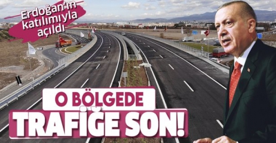 Trafik yoğunluğunu önemli ölçüde azaltacak! Akhisar çevre yolu Başkan Erdoğan'ın katılımıyla açıldı.