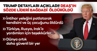 Trump canlı yayın ile açıkladı: DEAŞ sözde lideri Bağdadi öldü!.