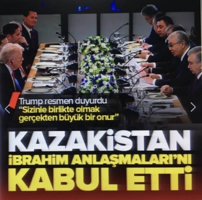 Trump resmen duyurdu: Kazakistan İbrahim Anlaşmaları'na katılmayı kabul etti.