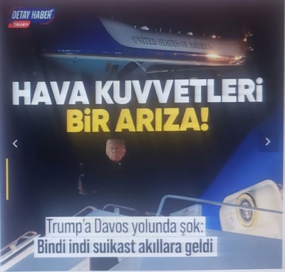 Trump'ı Davos'a getirecek Air Force One uçağı arızalandı! Suikast iddiası yeniden gündeme geldi