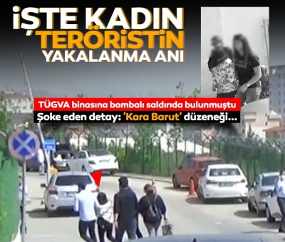 TÜGVA binasına bombalı saldırıda bulunmuştu: İşte kadın teröristin yakalanma anı