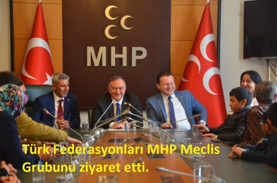 Türk Federasyonları MHP Meclis Grubunu ziyaret etti..