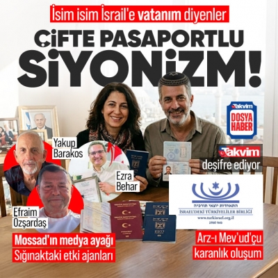 Çifte pasaportlu siyonizm! Türkçe konuşup İsrail'e 