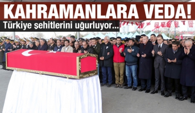 TÜRKİYE İDLİB ŞEHİTLERİNİ UĞURLUYOR