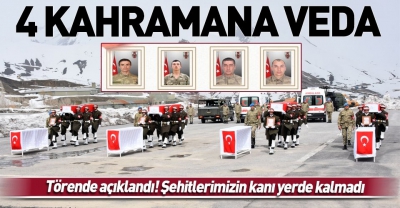 Türkiye-Irak sınır hattında şehit düşen askerler için Hakkari'de tören düzenlendi! Şehitlerimizin kanı yerde kalmadı..
