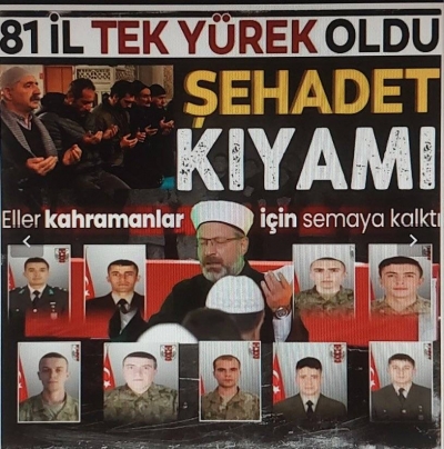 Türkiye şehit düşen kahraman vatan evlatları için tek yürek! Sabah namazında 81 ilde eller semaya kalktı