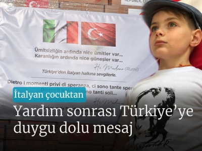 Türkiye'den İtalya'ya tıbbi malzeme yardımı! İtalyan çocuktan duygulandıran teşekkür!