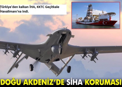 Türkiye'den kalkan ilk İHA KKTC'deki Geçitkale Havaalanı indi.