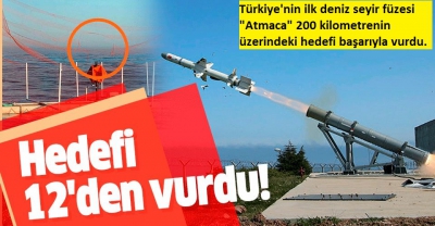 Türkiye'nin ilk deniz seyir füzesi 'Atmaca' hedefini başarıyla vurdu (Türkiye'nin yeni nesil silahları)