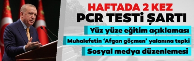 Uçak ve otobüs yolculuğunda yeni dönem! Aşı olmayan öğrenci ve öğretmene PCR testi şartı! Erdoğan Kabine sonrası açıkladı 
