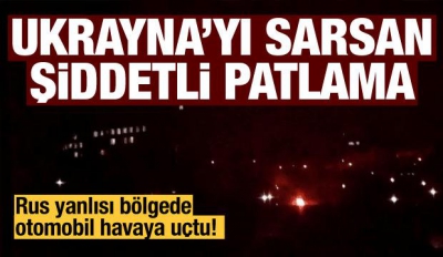 Ukrayna'da büyük patlama! Donetsk merkezinde duyuldu! Rusya işgale başlıyor mu? 