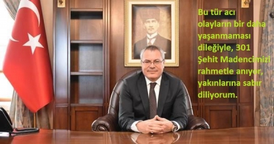 Vali Ahmet Deniz’in 13 Mayıs Soma Maden Şehitlerini Anma Mesajı..