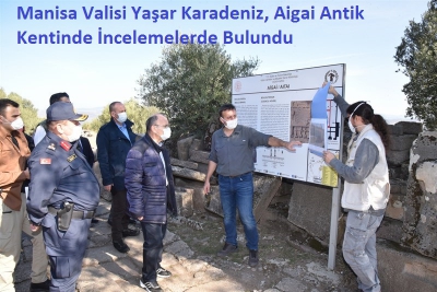 Vali Karadeniz, Aigai Antik Kentinde İncelemelerde Bulundu.