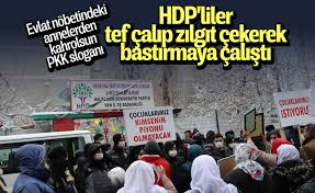 Van'da kar yağışına rağmen evlat eylemini HDP'liler engellemeye çalıştı