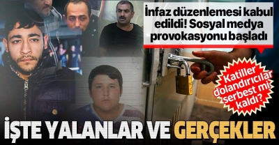 Yalanlara kanmayın canilere tahliye yok.