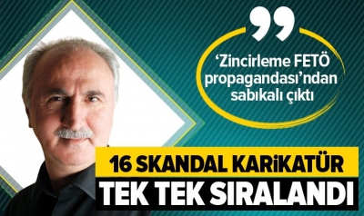 Yeni Asya’nın karikatüristi İbrahim Özdabak ‘Zincirleme FETÖ propagandası’ndan sabıkalı çıktı..