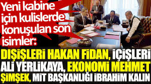 Yeni Kabine'de bakanlar belli oldu! Hakan Fidan, Mehmet Şimşek, Yaşar Güler, Ali Yerlikaya...  