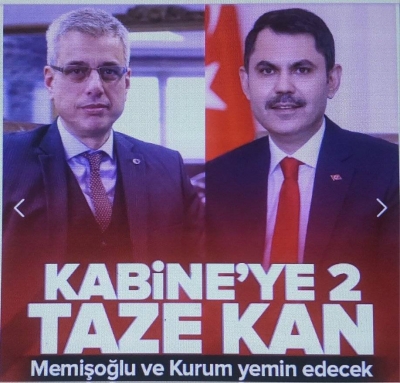 Yeni Sağlık Bakanı Kemal Memişoğlu ile Çevre ve Şehircilik Bakanı Murat Kurum bugün yemin edecek