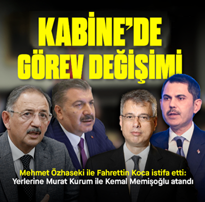 Yeni Sağlık Bakanı Kemal Memişoğlu ile Çevre ve Şehircilik Bakanı Murat Kurum bugün yemin edecek