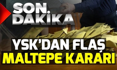 YSK'dan flaş karar! Maltepe’de 39 sandık daha sayılacak.