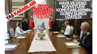 Yüksek Askeri Şura (YAŞ) toplantısı, Cumhurbaşkanı Recep Tayyip Erdoğan başkanlığında bugün gerçekleştirildi.