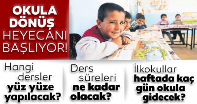Yüz yüze eğitim yeniden başlıyor! Hangi dersler okulda olacak? Dersler kaç dakika sürecek? 